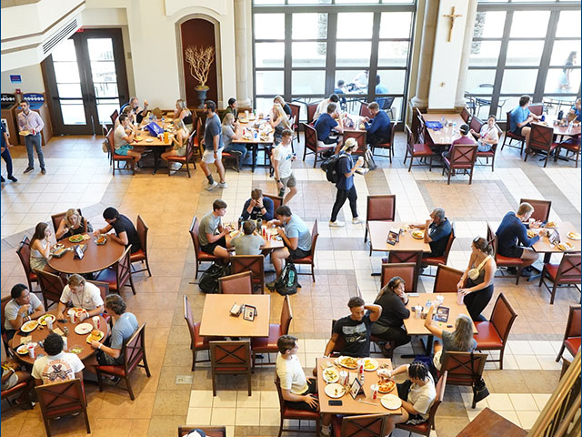 dining room of pavilion dining eatery